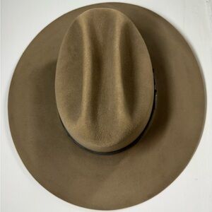 Stetson 6X Fur Felt Western Hat 7 1/4 (58) Brown Made in USA Cattleman